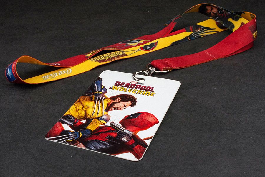 Full colour lanyards voor Deadpool & Wolverine, inclusief badge